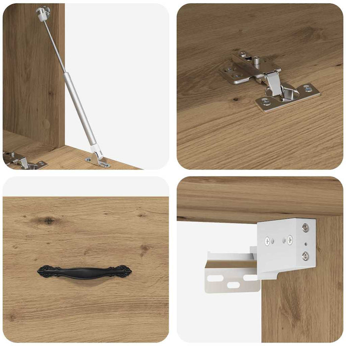 Dulap montat pe perete Stejar Artizanal 100 x 36,5 x 35 cm - WALTI WALTI