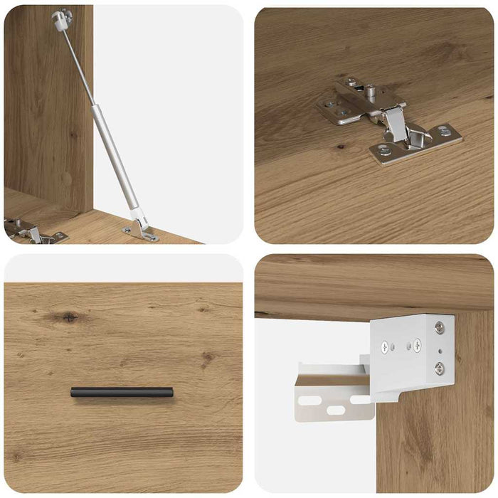 Dulap montat pe perete Stejar Artizanal 100 x 36,5 x 35 cm - WALTI WALTI