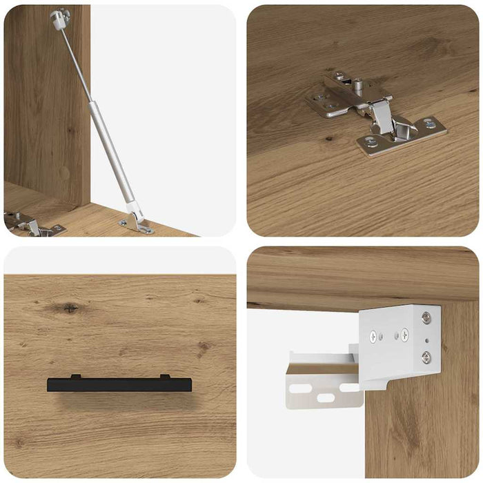Dulap de perete Pe perete stejar artizanal 100 x 36.5 x 35 cm - WALTI WALTI