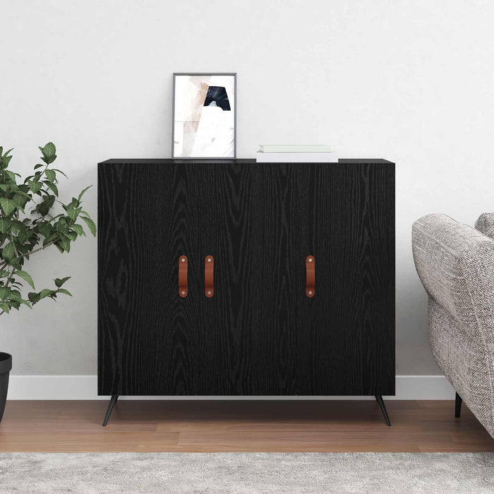 Bufet Stejar Negru 89,5 x 34 x 80 cm Lemn compozit - WALTI WALTI