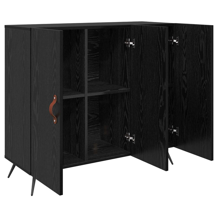 Bufet Stejar Negru 89,5 x 34 x 80 cm Lemn compozit - WALTI WALTI