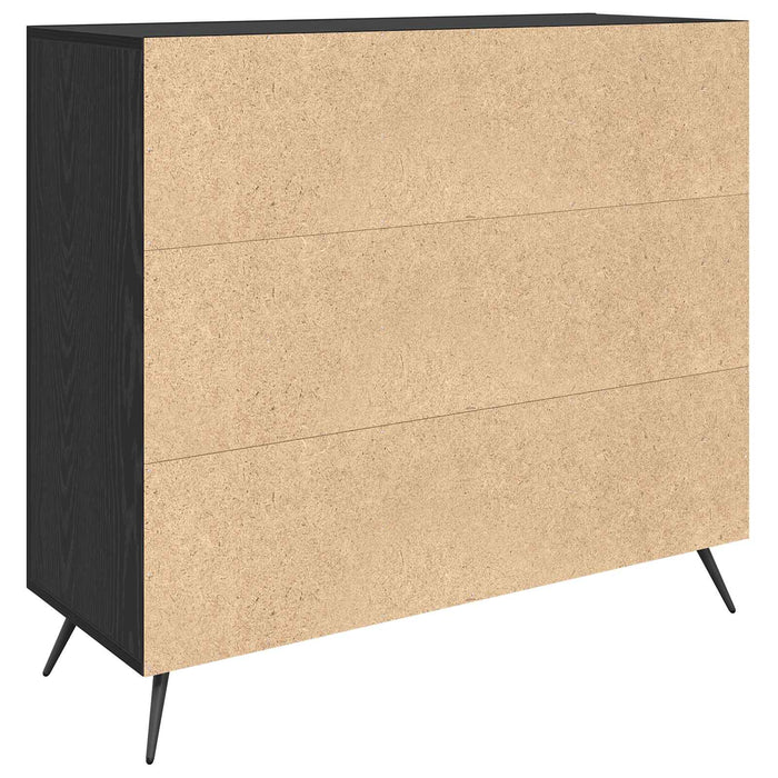 Bufet Stejar Negru 89,5 x 34 x 80 cm Lemn compozit - WALTI WALTI