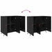 Bufet Stejar Negru 89,5 x 34 x 80 cm Lemn compozit - WALTI WALTI