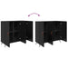 Bufet Stejar Negru 89,5 x 34 x 80 cm Lemn compozit - WALTI WALTI