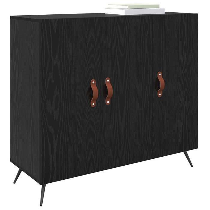 Bufet Stejar Negru 89,5 x 34 x 80 cm Lemn compozit - WALTI WALTI
