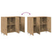 Bufet Stejar Artizanal 90 x 34 x 80 cm Lemn compozit - WALTI WALTI