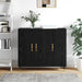 Bufet Stejar Negru 90 x 34 x 80 cm Lemn compozit - WALTI WALTI