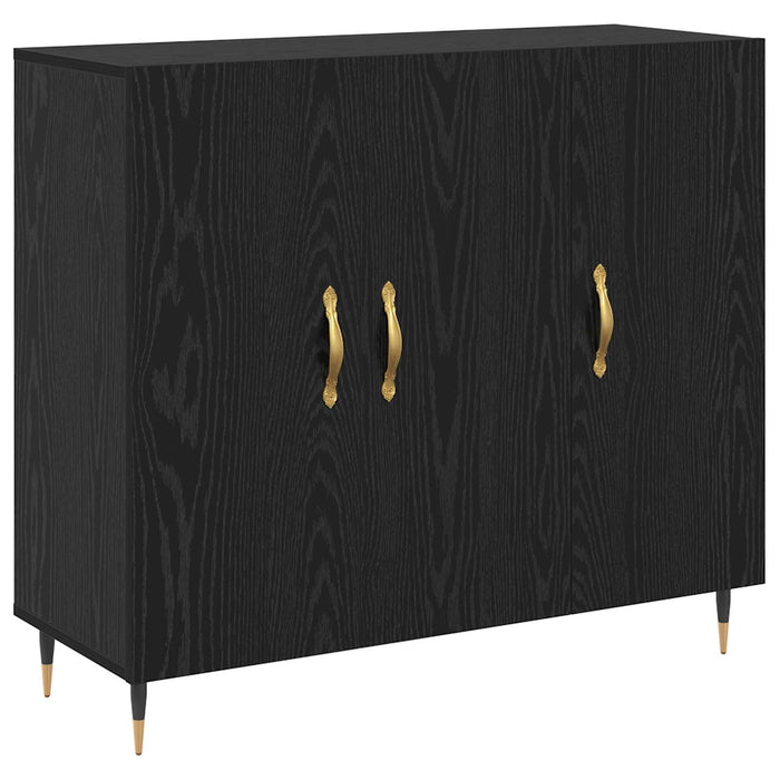 Bufet Stejar Negru 90 x 34 x 80 cm Lemn compozit - WALTI WALTI