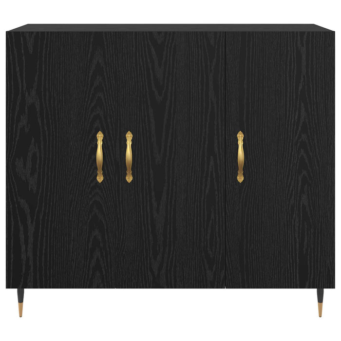 Bufet Stejar Negru 90 x 34 x 80 cm Lemn compozit - WALTI WALTI