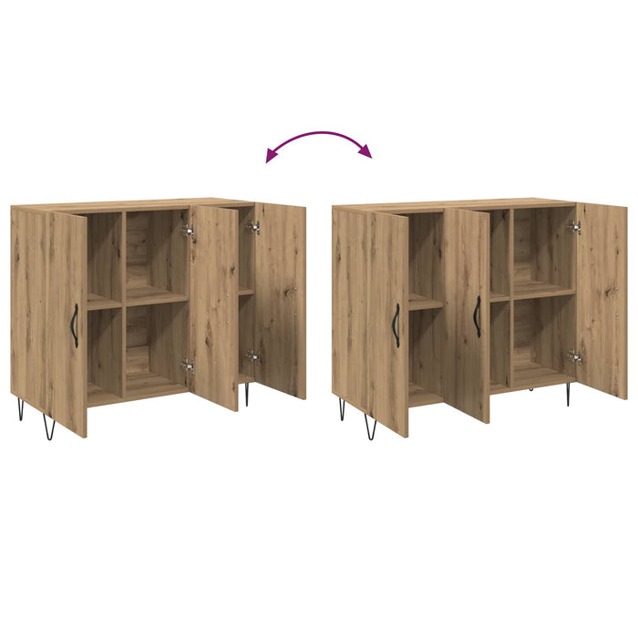 Bufet Stejar Artizanal 90 x 32,5 x 80 cm Lemn compozit - WALTI WALTI