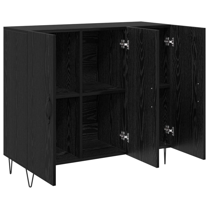 Bufet Stejar Negru 90 x 32,5 x 80 cm Lemn compozit - WALTI WALTI