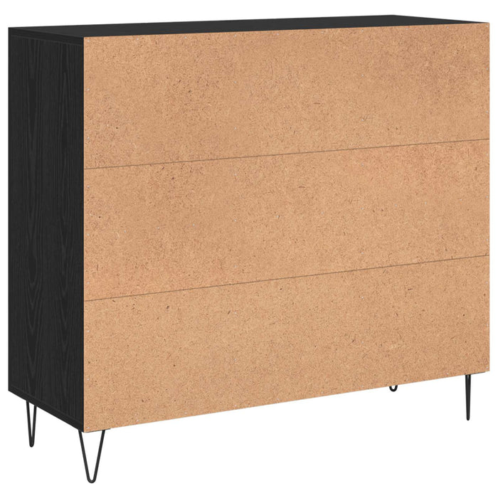 Bufet Stejar Negru 90 x 32,5 x 80 cm Lemn compozit - WALTI WALTI