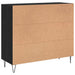 Bufet Stejar Negru 90 x 32,5 x 80 cm Lemn compozit - WALTI WALTI
