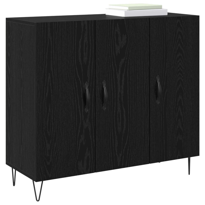 Bufet Stejar Negru 90 x 32,5 x 80 cm Lemn compozit - WALTI WALTI