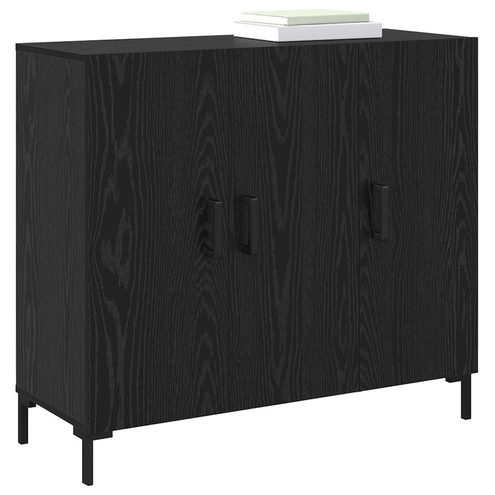 Bufet Stejar Negru 90 x 34 x 80 cm Lemn compozit - WALTI WALTI