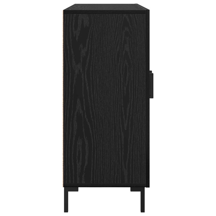 Bufet Stejar Negru 90 x 34 x 80 cm Lemn compozit - WALTI WALTI