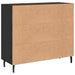 Bufet Stejar Negru 90 x 34 x 80 cm Lemn compozit - WALTI WALTI