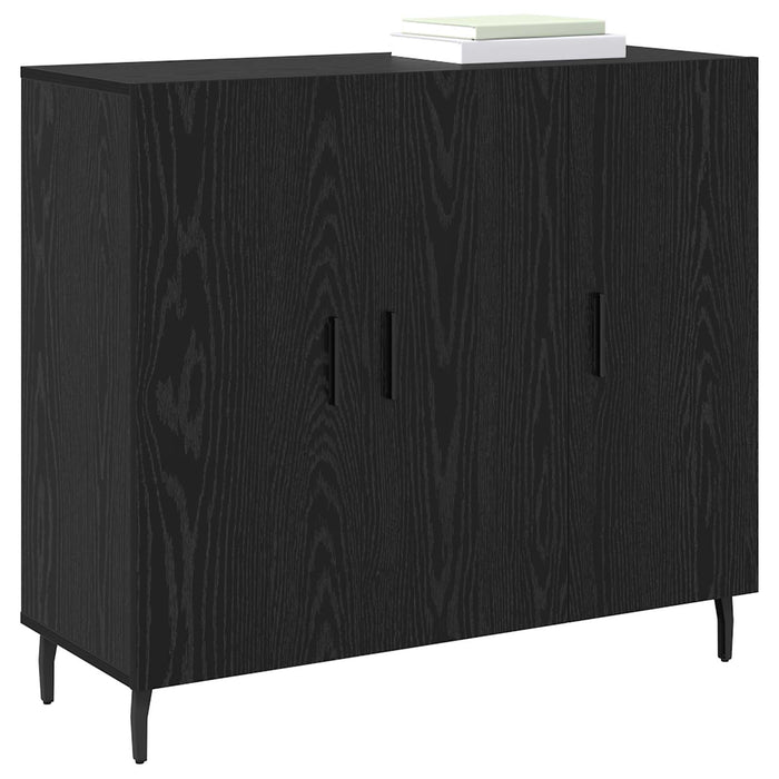 Bufet Stejar Negru 90 x 34 x 80 cm Lemn compozit - WALTI WALTI