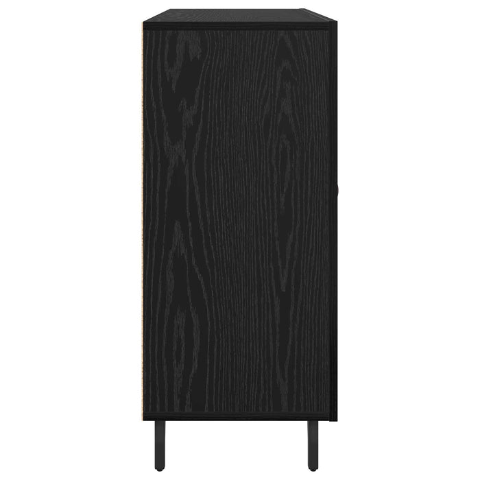 Bufet Stejar Negru 90 x 34 x 80 cm Lemn compozit - WALTI WALTI