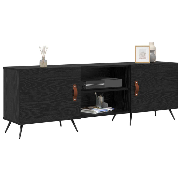 Cabinet TV Stejar negru 150 x 30 x 50 cm Lemn compozit - WALTI WALTI