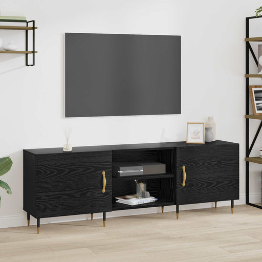Cabinet TV Stejar negru 150 x 30 x 50 cm Lemn compozit - WALTI WALTI