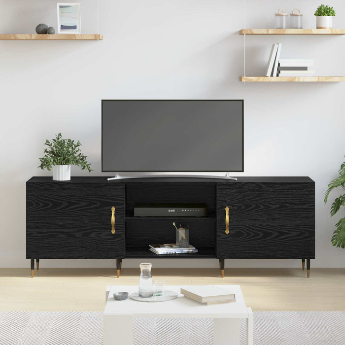 Cabinet TV Stejar negru 150 x 30 x 50 cm Lemn compozit - WALTI WALTI