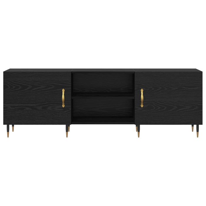 Cabinet TV Stejar negru 150 x 30 x 50 cm Lemn compozit - WALTI WALTI
