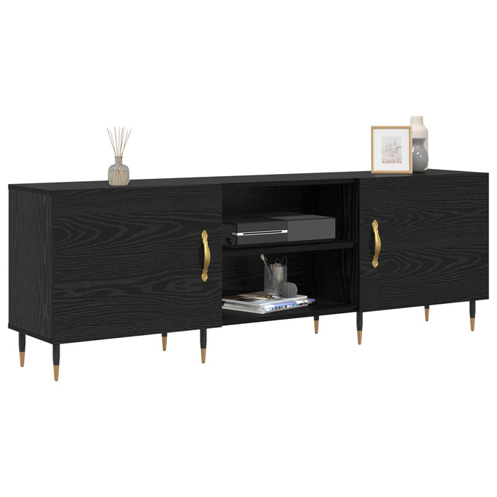 Cabinet TV Stejar negru 150 x 30 x 50 cm Lemn compozit - WALTI WALTI