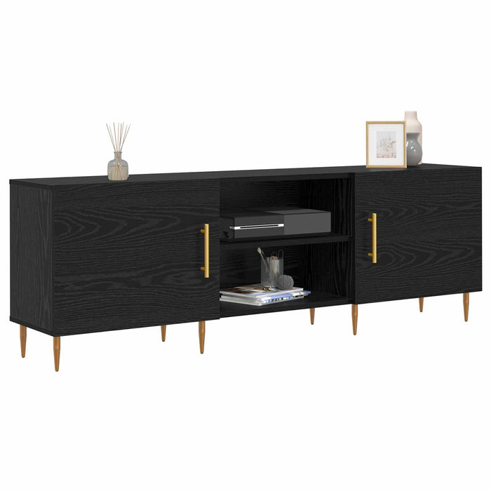 Cabinet TV Stejar negru 150 x 30 x 50 cm Lemn compozit WALTI