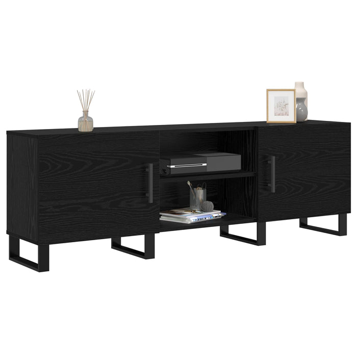 Cabinet TV Stejar Negru 150 x 30 x 50 cm Lemn compozit - WALTI WALTI