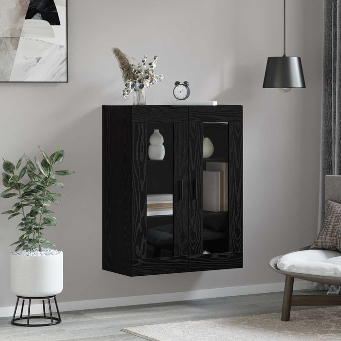 Dulap montat pe perete Negru 69,5 x 34 x 90 cm Lemn compozit - WALTI WALTI