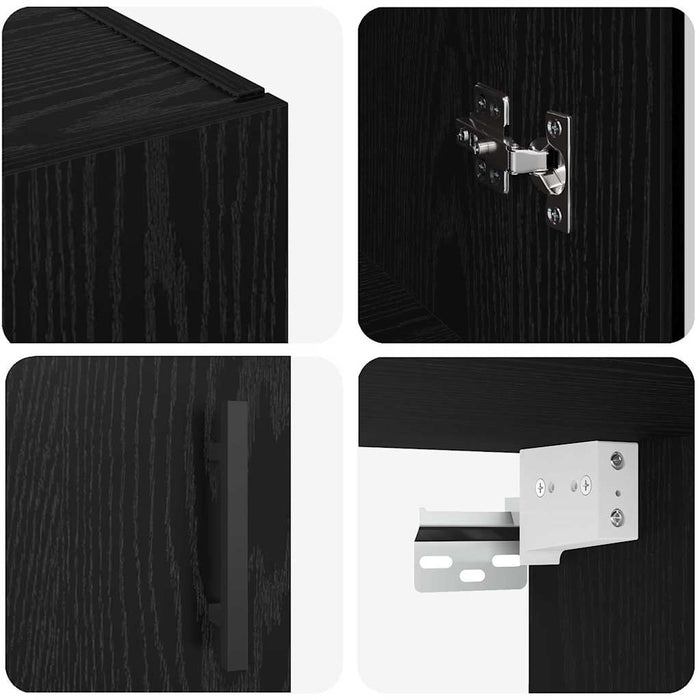 Dulap montat pe perete Pe perete Stejar negru 69.5 x 34 x 90 cm - WALTI WALTI