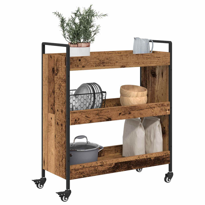 Troler de Bucătărie Lemn vechi 70 x 30 x 82 cm Lemn compozit - WALTI WALTI