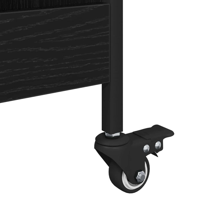 Troler de Bucătărie Stejar Negru 70 x 30 x 82 cm Lemn compozit - WALTI WALTI