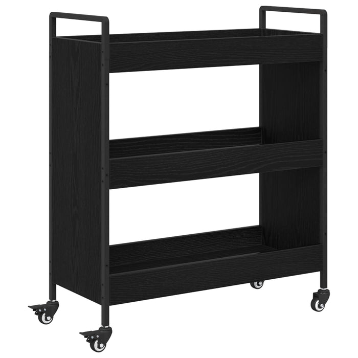 Troler de Bucătărie Stejar Negru 70 x 30 x 82 cm Lemn compozit - WALTI WALTI