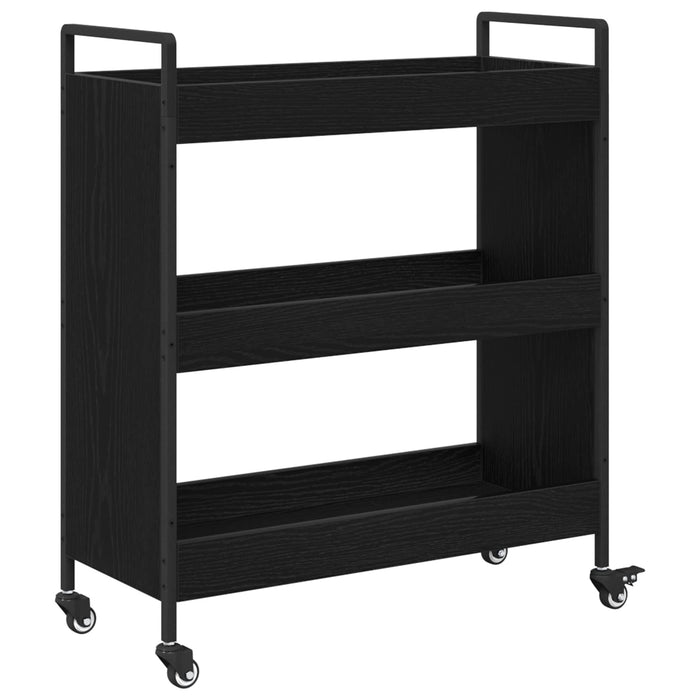 Troler de Bucătărie Stejar Negru 70 x 30 x 82 cm Lemn compozit - WALTI WALTI