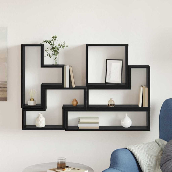 Cubo de perete Stejar negru 96 x 12 x 64 cm Lemn compozit - WALTI WALTI