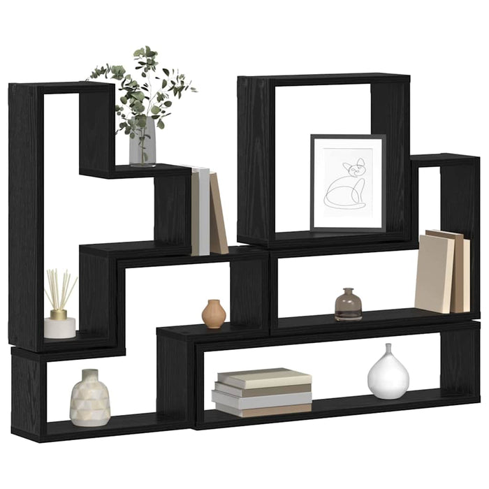 Cubo de perete Stejar negru 96 x 12 x 64 cm Lemn compozit - WALTI WALTI