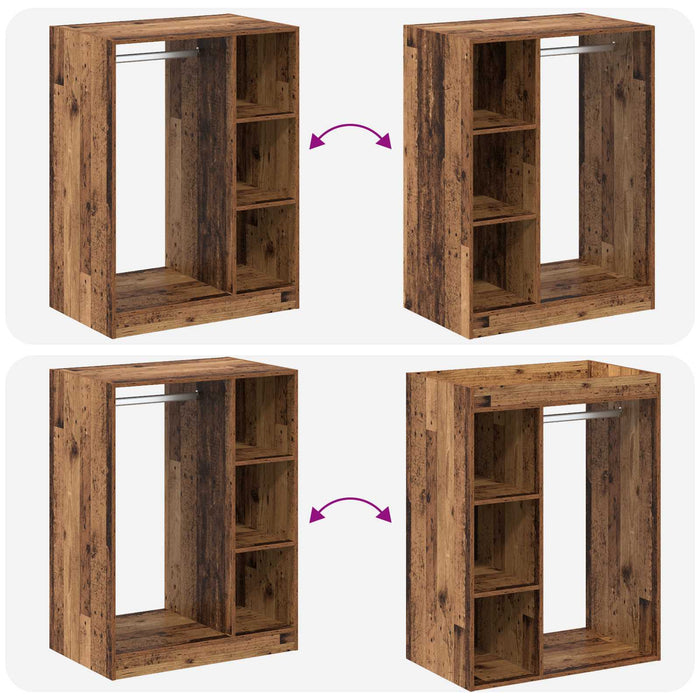 Dulap cu raft cu depozitare Lemn vechi 77 x 48 x 102 cm - WALTI WALTI