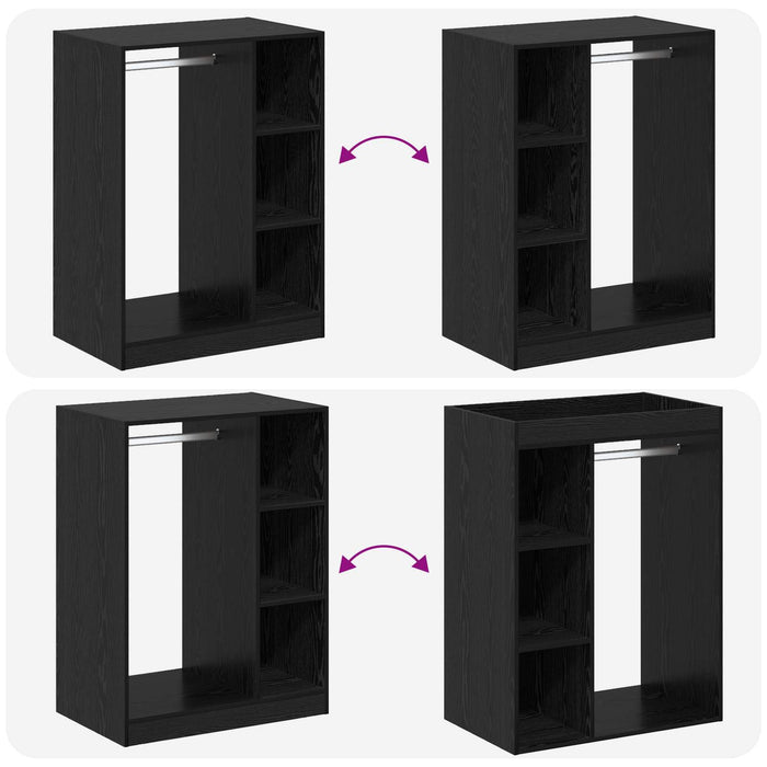 Dulap cu raft cu depozitare Stejar Negru 77 x 48 x 102 cm - WALTI WALTI
