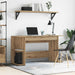 Birou cu raft stejar artizanal 140 x 50 x 75 cm Lemn compozit - WALTI WALTI