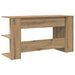 Birou cu raft stejar artizanal 140 x 50 x 75 cm Lemn compozit - WALTI WALTI