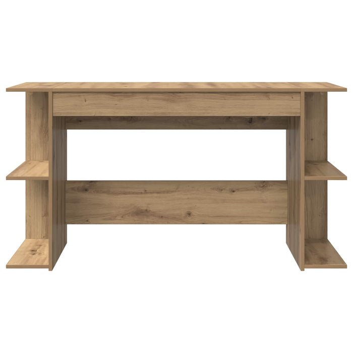 Birou cu raft stejar artizanal 140 x 50 x 75 cm Lemn compozit - WALTI WALTI