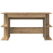 Birou cu raft stejar artizanal 140 x 50 x 75 cm Lemn compozit - WALTI WALTI