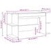 Birou cu raft stejar artizanal 140 x 50 x 75 cm Lemn compozit - WALTI WALTI