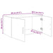 Dulap de perete Stejar negru 80 x 42.5 x 40 cm Lemn compozit - WALTI WALTI