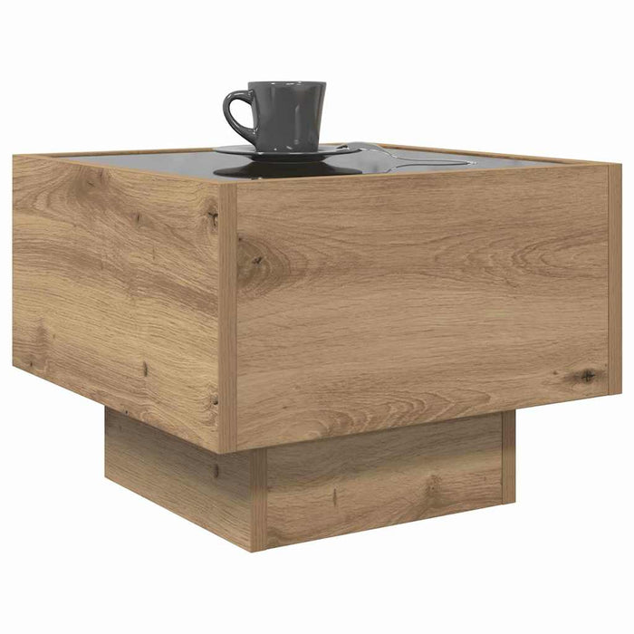 Masă de cafea stejar artizanal 40 x 40 x 30 cm Lemn compozit - WALTI WALTI