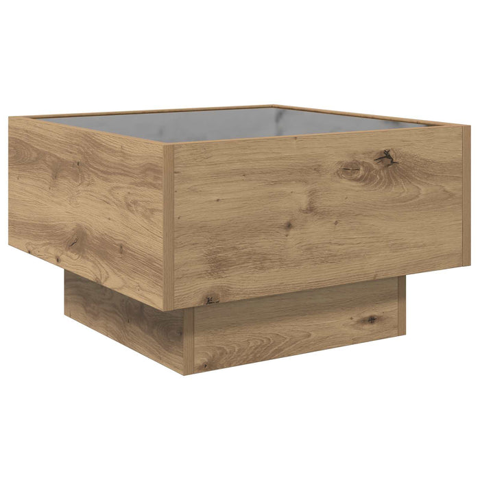 Masă de cafea stejar artizanal 50 x 50 x 30 cm Lemn compozit - WALTI WALTI