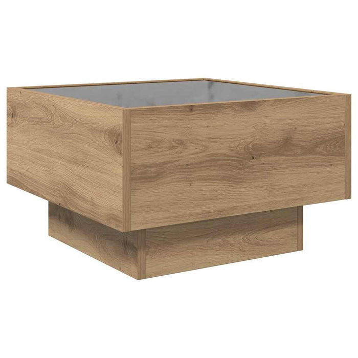 Masă de cafea stejar artizanal 50 x 50 x 30 cm Lemn compozit - WALTI WALTI