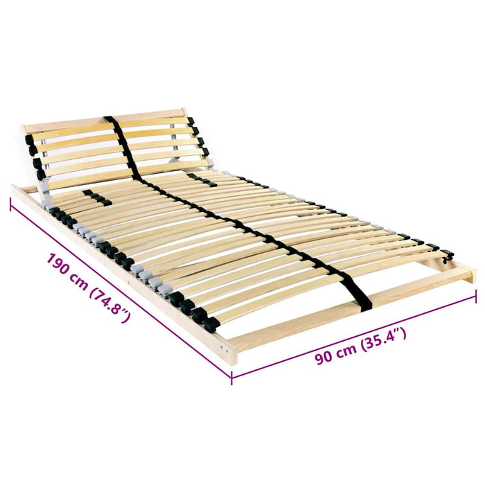 Bază cu lamele Maro 90 x 190 cm Lemn de fag masiv WALTI